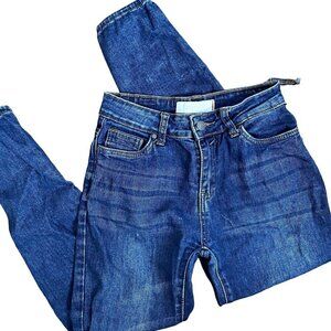 Most Wanted dark wash denim jeans cotton spandex high rise women size 3